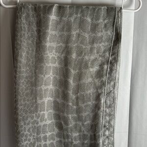 Elegant Gray Animal Print Scarf